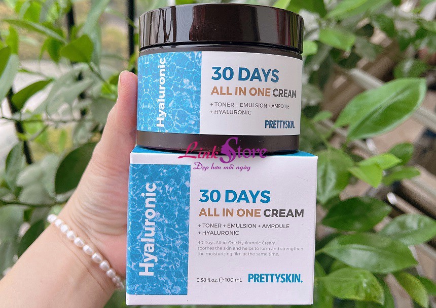 Kem dưỡng Pretty Skin Hyaluronic 30 Days All In One Cream