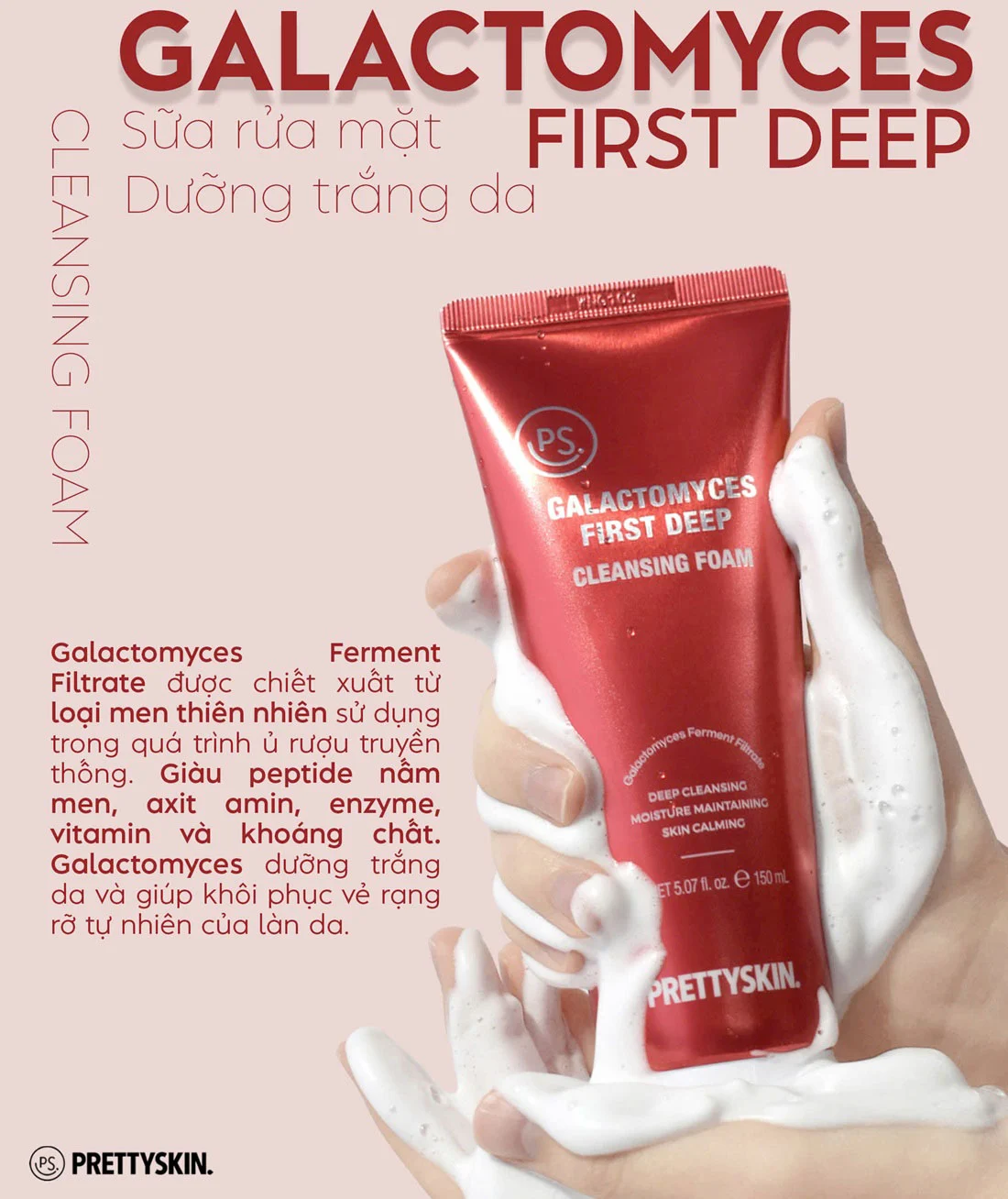 Sữa rửa mặt Pretty Skin Galactomyces First Deep Cleansing Foam
