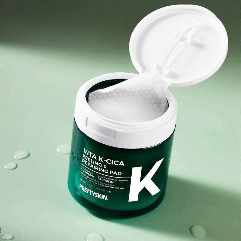 Pretty Skin Toner Pad Vita K-Cica Peeling & Repairing Pad Pretty Skin Toner Pad Vita K-Cica Peeling & Repairing Pad