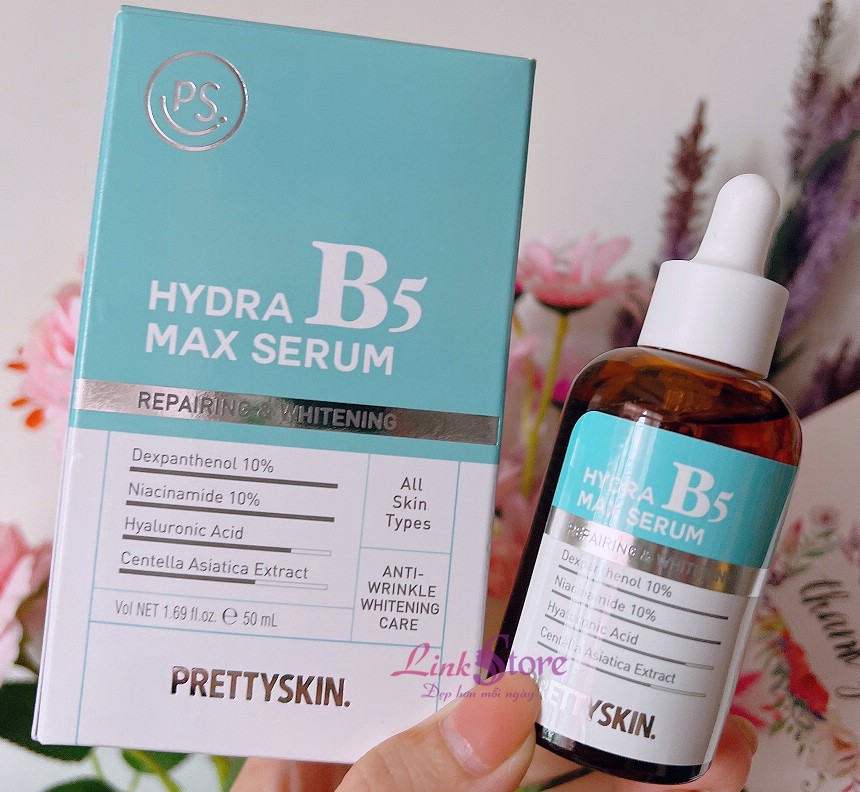 Tinh chất Pretty Skin B5 Hydra Max Serum Repairing & Whitening
