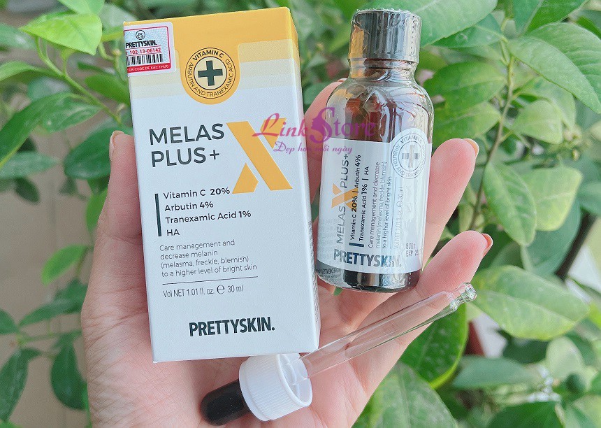 Tinh chất trị nám tàn nhang Pretty Skin Melas Plus+