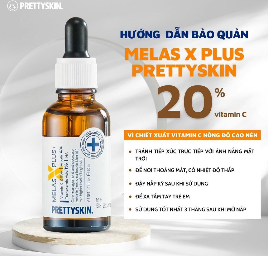 Tinh chất trị nám tàn nhang Pretty Skin Melas Plus+