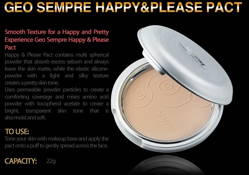 Phấn nén Geo Sempre Happy & Please Pact