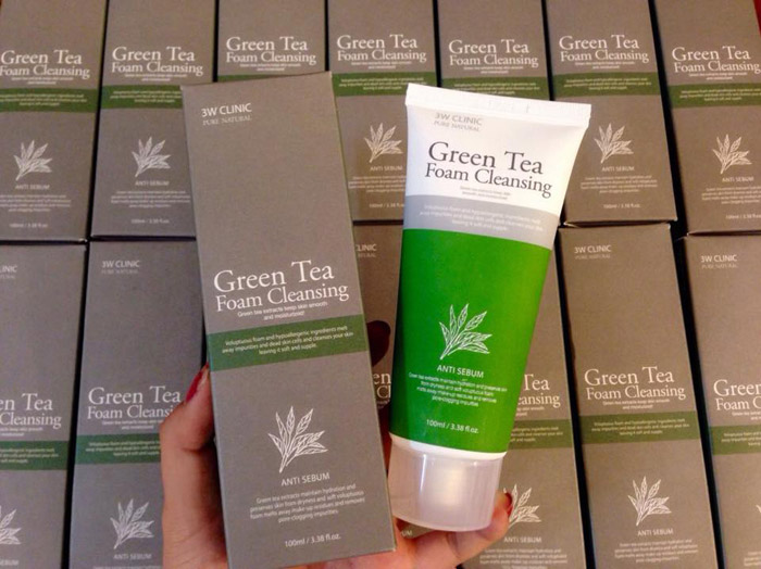 Sua rua mat 3W Clinic Green Tea Foam Cleansing 6 Sữa rửa mặt trà xanh 3W Clinic Green Tea Cleansing Foam