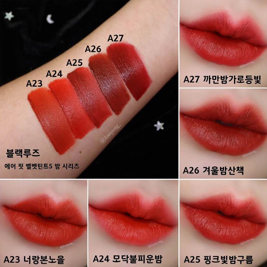 Son Black Rouge Air Fit Velvet Tint Version 5 BAM
