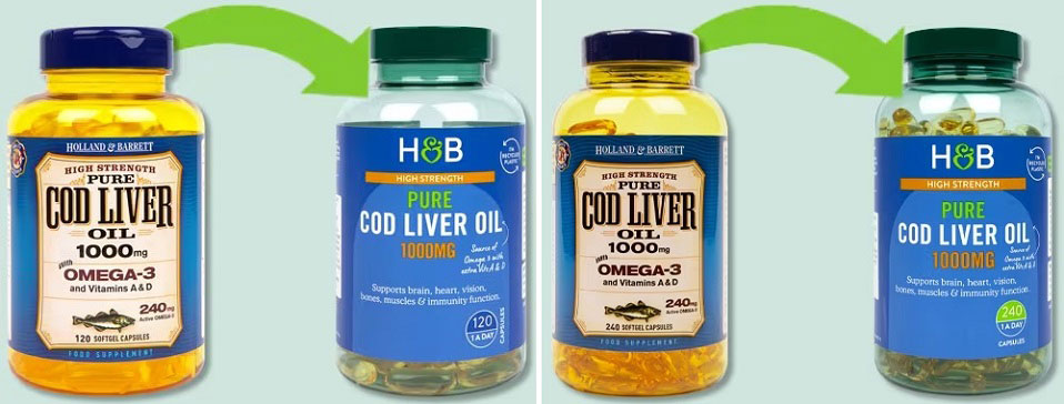 Dầu gan cá tuyết Cod Liver Oil Holland & Barrett