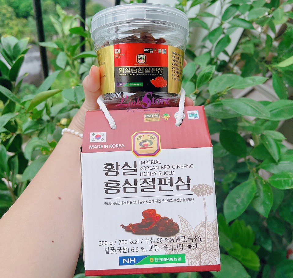 Sâm thái lát tẩm mật ong Hàn Quốc Imperial Korean Red Ginseng Honey Sliced