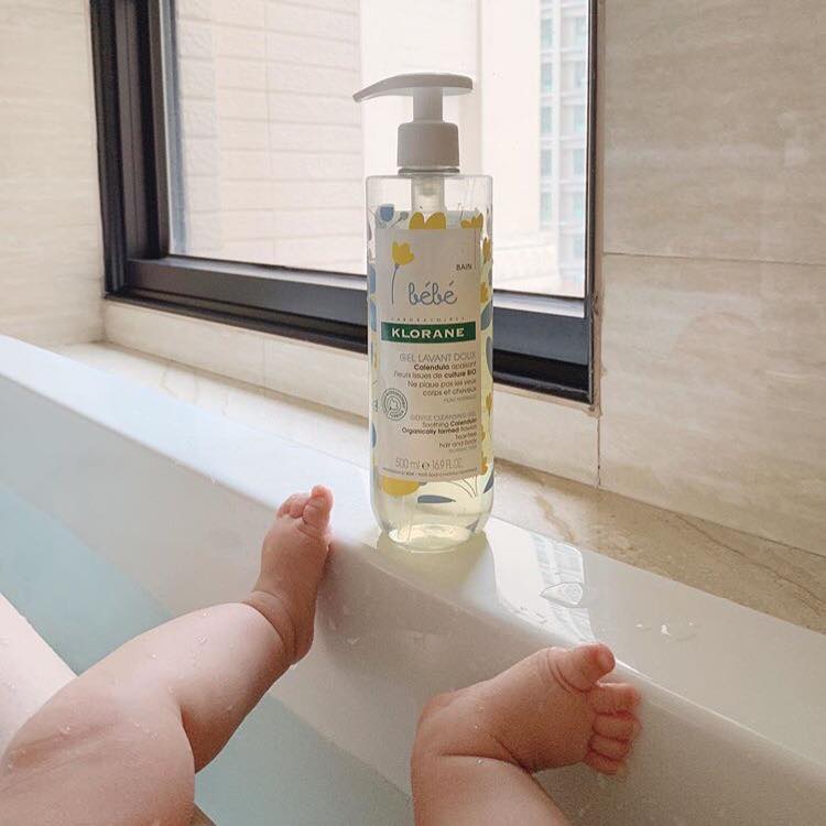 Sua tam va goi cho be Bebe Klorane Gel Lavant Doux 1 Sữa tắm gội trẻ em Bébé Klorane Gel Lavant Doux
