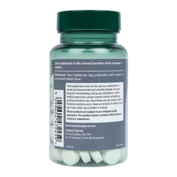 Viên bổ sung kẽm Zinc 25mg Holland & Barrett