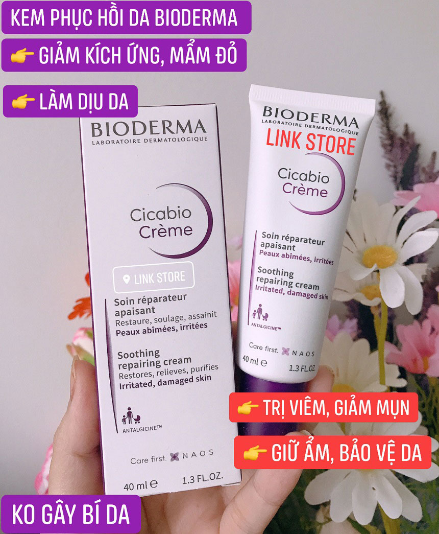 Kem dưỡng Bioderma Cicabio Crème Soothing Repairing Cream