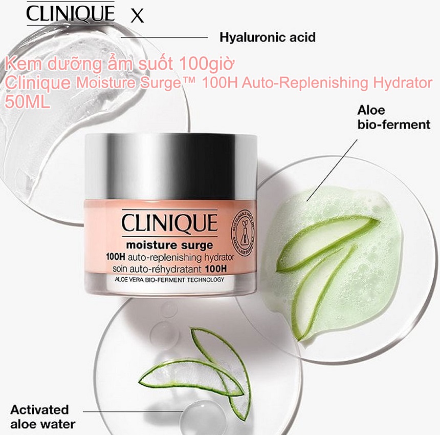 Kem dưỡng ẩm Clinique Moisture Surge 100H Auto-Replenishing Hydrator