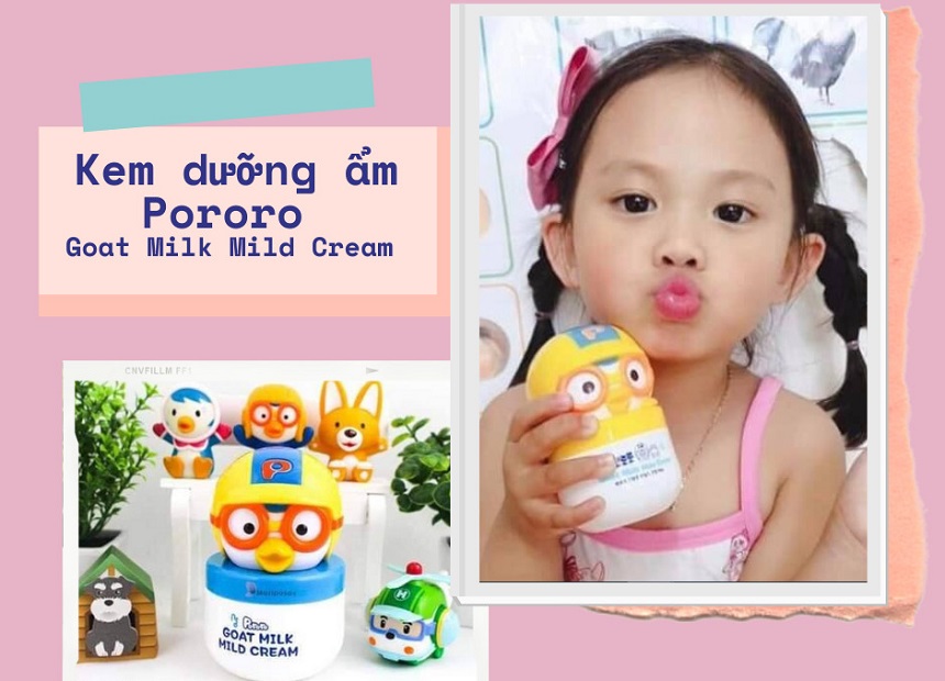 Kem dưỡng trẻ em Pororo Goat Milk Mild Cream