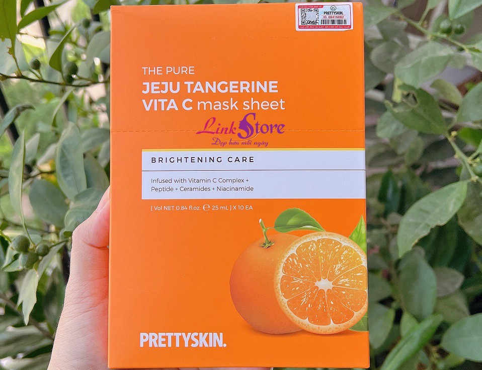 Mặt nạ Vitamin C Pretty Skin The Pure Jeju Tangerine VITA C Mask Sheet