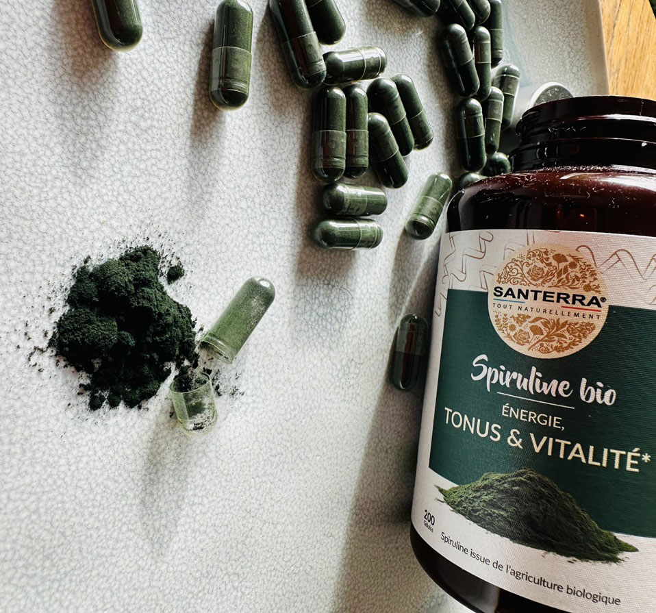 Viên uống tảo xoắn Santerra Spiruline Bio Energie Tonus & Vitalite