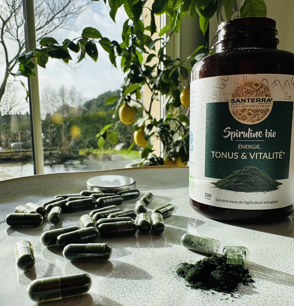 Viên uống tảo xoắn Santerra Spiruline Bio Energie Tonus & Vitalite