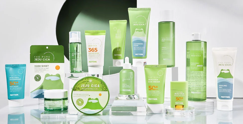 Bo duong rau ma cac san pham rau ma Pretty Skin 1 Bộ dưỡng rau má Pretty Skin, 14 sản phẩm rau má Pretty Skin