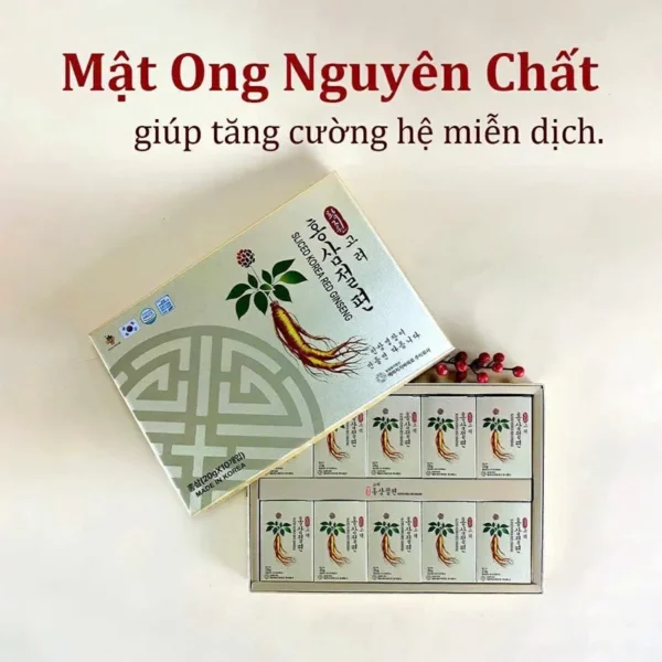 Sâm thái lát tẩm mật ong Sliced Korea Red Ginseng Hàn Quốc