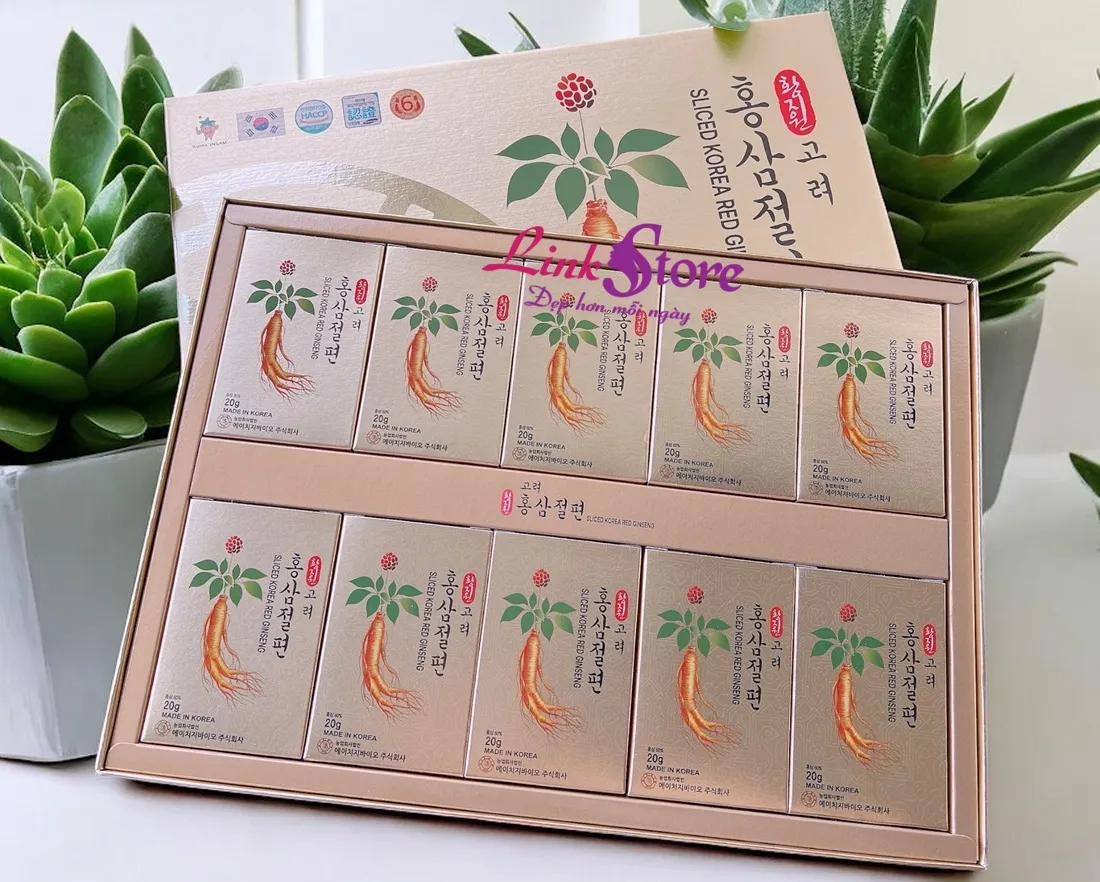 Sâm thái lát tẩm mật ong Sliced Korea Red Ginseng Hàn Quốc